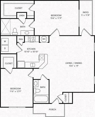 a schematic of a floor plan of a house